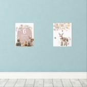 Set des Kinderzimmers "Woodland Animal Portret" (Holzboden)