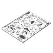 Set des niedlichen Graffiti-Doodles Notizblock (Linke Seite)