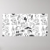 Set des niedlichen Graffiti-Doodles Poster (Vorne)