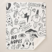 Set des niedlichen Graffiti-Doodles Sherpadecke (Vorderseite)