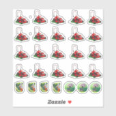 Set des Rasenmähers. Aufkleber (Blatt)