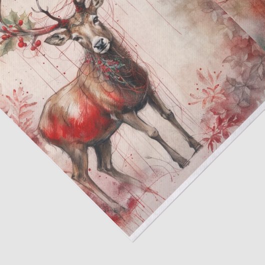Set des Rentier-Dekoupage-Papiers Seidenpapier (Ausschnitt)