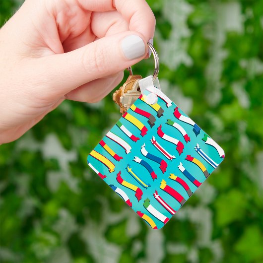 Set des Schlüsselanhängers der Flaggen Schlüsselanhänger