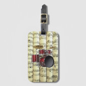 Set des Trommelmusikpersonals ~ Gepäckanhänger (Vorderseite Vertikal)