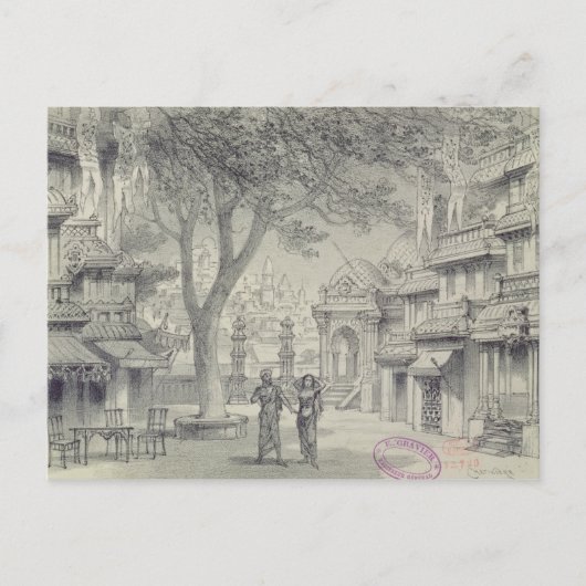 Set Design for Act II of the opera 'Lakme' Postkarte (Vorderseite)