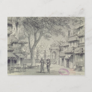 Set Design for Act II of the opera 'Lakme' Postkarte