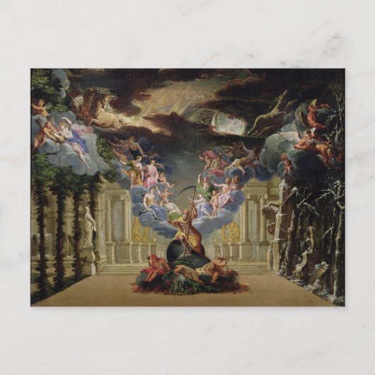 Set-Design für 'Atys' von Jean-Baptiste Lully Postkarte (Vorderseite)