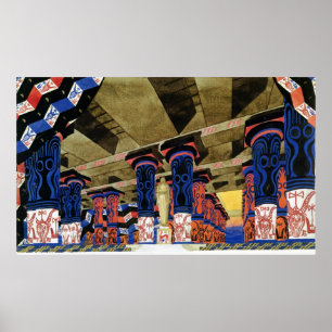 Set-Design für "Phedre" von Jean Racine 1923 Poster