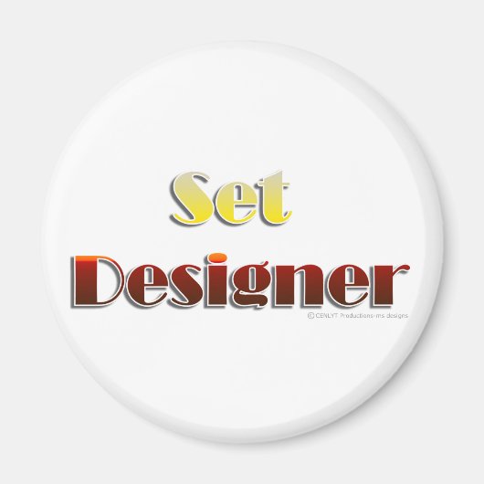Set-Designer (nur Text) Magnet (Vorne)