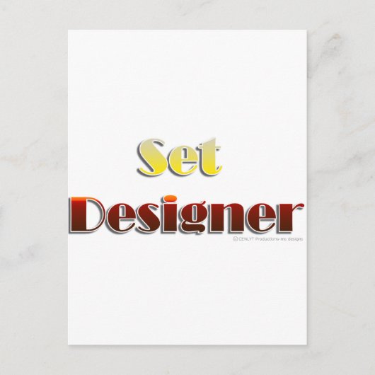 Set-Designer (nur Text) Postkarte (Vorderseite)