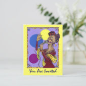 SET DIE BÜHNE FÜR FUN KARAOKE PARTY ~ EINLAGE EINLADUNG (Stehend Vorderseite)