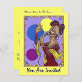 SET DIE BÜHNE FÜR FUN KARAOKE PARTY ~ EINLAGE EINLADUNG (Vorne/Hinten)