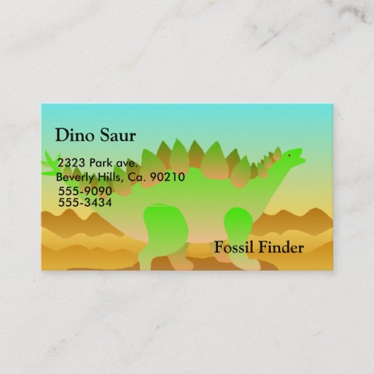 Set Dino Rawr Visitenkarte (Vorderseite)