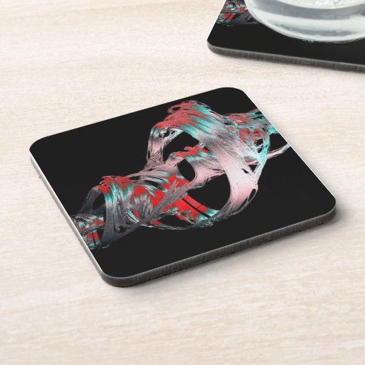 Set "Double Rainbow Vortex Cork Untersetzer" Untersetzer (Linke Seite)