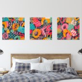 Set Drei bunte Graffiti-Kunst (Schlafzimmer)