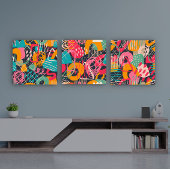 Set Drei bunte Graffiti-Kunst