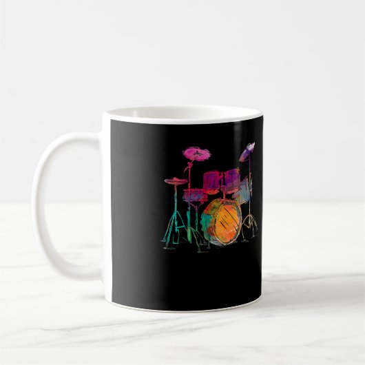 Set Drummer im Wasserfarbstil Kaffeetasse (Links)