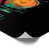 Set Drummer im Wasserfarbstil Poster (Ecke)