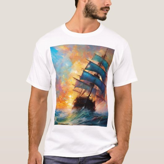 Set ein Abenteuer auf See mit diesem Piraten T-Shirt (Vorderseite)