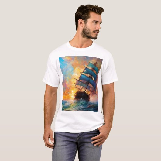 Set ein Abenteuer auf See mit diesem Piraten T-Shirt (Vorne ganz)