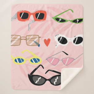 Set einer trendigen Sonnenbrille im Cartoon-Stil Sherpadecke