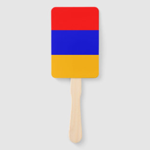 Set eines Handfächers mit armenischer Flagge Fächer