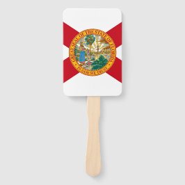 Set eines Handfächers mit der Flagge Floridas, USA Fächer