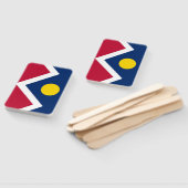 Set eines Handfans mit der Flagge von Denver City, Fächer (Non-assembled)