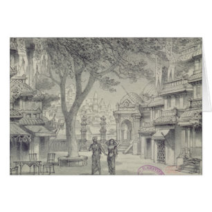 Set-Entwurf für Tat II der Oper 'Lakme