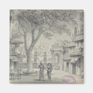 Set-Entwurf für Tat II der Oper 'Lakme Magnet