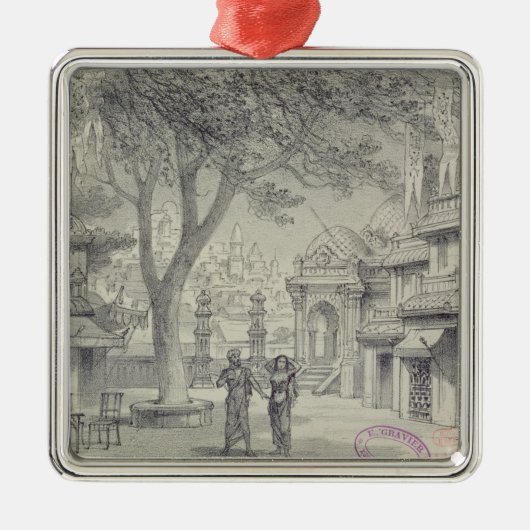 Set-Entwurf für Tat II der Oper 'Lakme Ornament Aus Metall (Vorne)