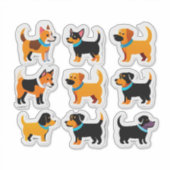 Set entzückender Hunde Aufkleber (Vorderseite)