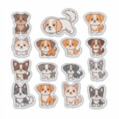 Set entzückender Hunde Aufkleber (Vorderseite)
