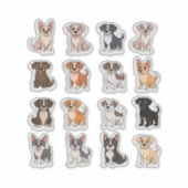 Set entzückender Hunde Aufkleber (Vorderseite)
