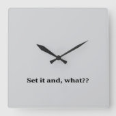 Set es und, was? quadratische wanduhr (Vorderseite)