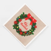 Set Feliz Navidad Frohe Weihnachtsfeier Abendessen Serviette (Ecke)