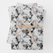 Set French Bulldog und donuts Pop Art Geschenkpapier Set (Beispiel)
