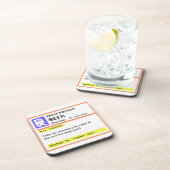 Set "Funny Men's Prescription Beer Drink Coasters" Getränkeuntersetzer (Rechte Seite)