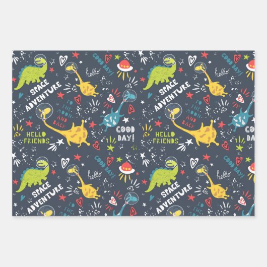 Set für 3 flache Planierpapiere Geschenkpapier Set (Vorderseite 3)