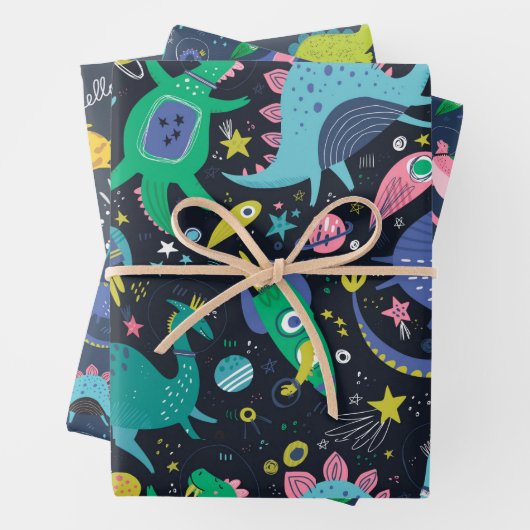 Set für 3 flache Planierpapiere Geschenkpapier Set (Beispiel)