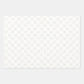 Set für 3 Flachfolien aus Gold und Weißpapier Geschenkpapier Set (Vorderseite)