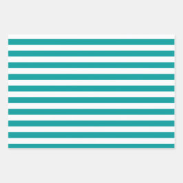 Set für aquamarine Muster in Papierblättern Geschenkpapier Set