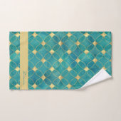 Set für aquamarine und goldene Badehandtücher (Handtuch)