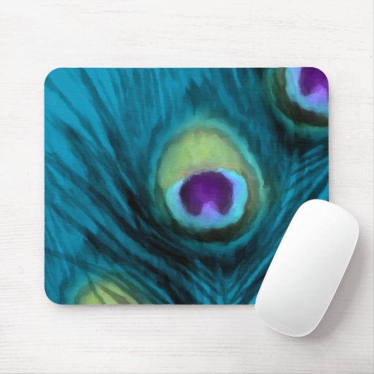 Set für aquamarine und Lila Pfauenhaltung 1110-111 Mousepad (Mit Mouse)