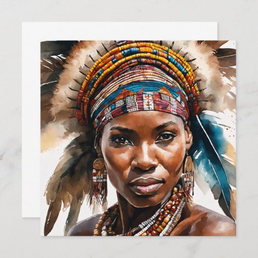 Set für Aquarellmalerei, Hyper Realistic Character Dankeskarte (Vorne/Hinten)