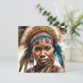 Set für Aquarellmalerei, Hyper Realistic Character Dankeskarte (Stehend Vorderseite)