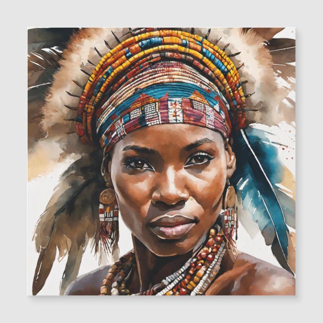 Set für Aquarellmalerei, Hyper Realistic Character Magnetkarte (Vorderseite)