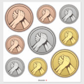 Set für Armaufkleber-Wrestling Aufkleber (Blatt)