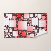 Set für Badehandtücher auf dem Rot und dem Weißen  (Handtuch)