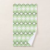 Set für Badehandtücher in Grün und Weiß (Handtuch)